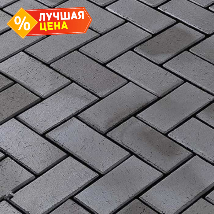 Тротуарная клинкерная брусчатка Vandersanden Genova O коричневая, 200x100x45 мм